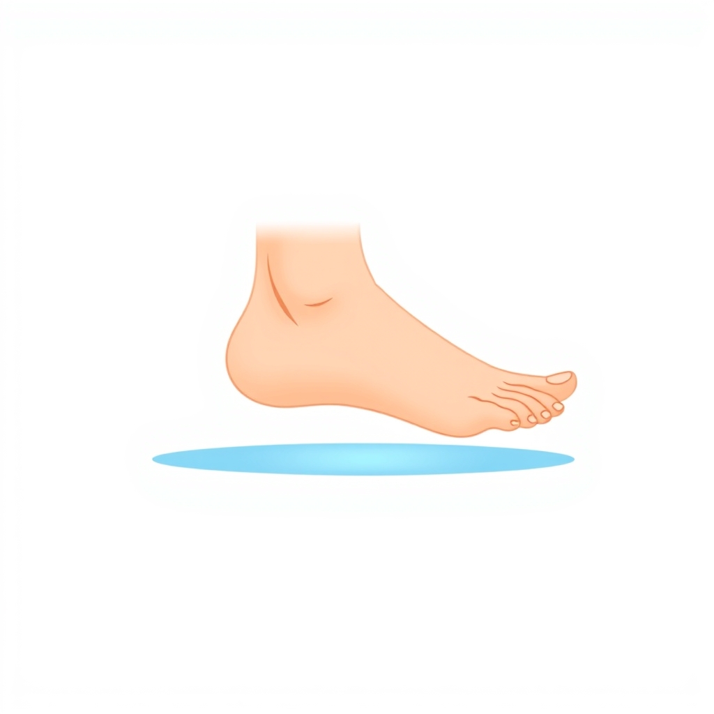 Illustration comparing a normal arch and a flat foot — Sharma Foot & Ankle Specialist, Plano TX