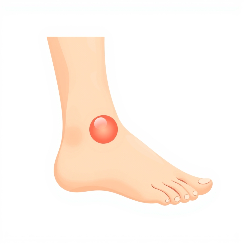 Illustration of a ganglion cyst on the foot — Sharma Foot & Ankle Specialist, Plano TX