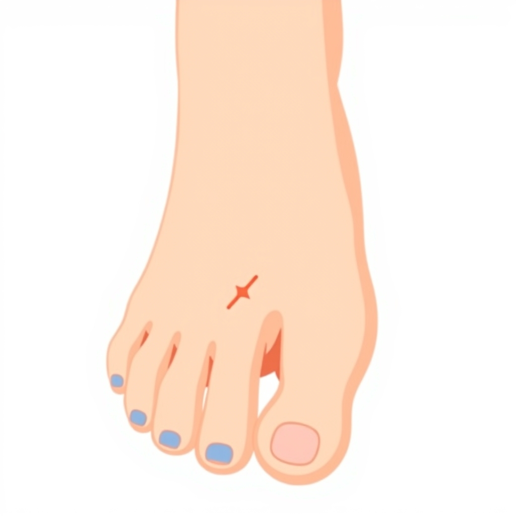 Illustration of a Morton’s neuroma between the toes — Sharma Foot & Ankle Specialist, Plano TX